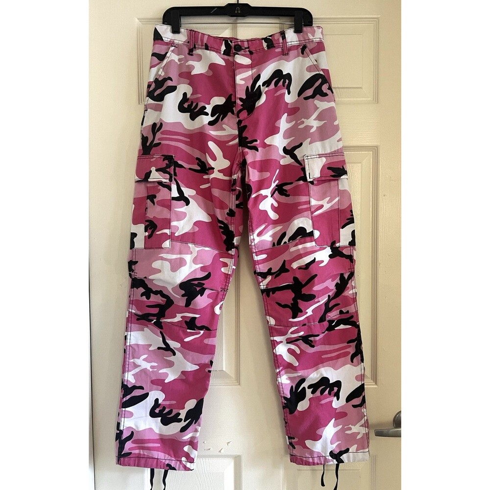 Rothco Pink Camo BDU Cargo Pants Size M Combat Military Fatigue Jogger Tactical